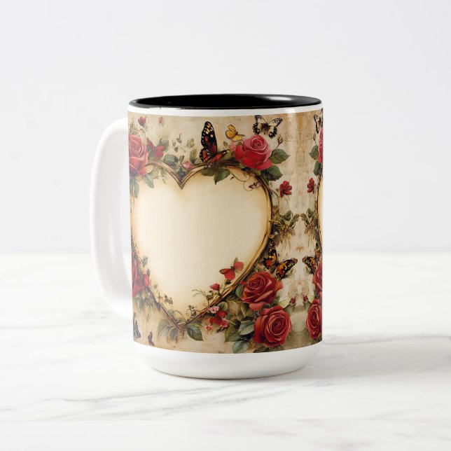 Tasse 2 Couleurs Personalized Valentine Coffee Mug (Front Left)