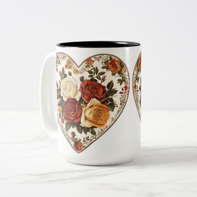 Tasse 2 Couleurs Personalized Valentine Coffee Mug (Front Left)