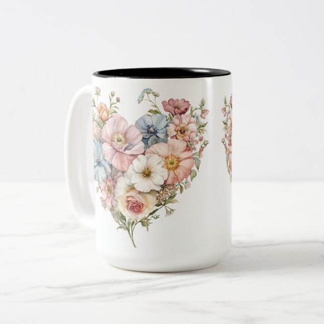 Tasse 2 Couleurs Personalized Valentine Coffee Mug (Front Left)