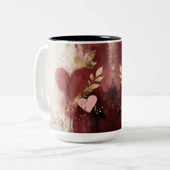 Tasse 2 Couleurs Personalized Valentine Coffee Mug (Front Left)