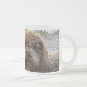 tasse givrée avec photo de lagotto-romagnolo frosted glass coffee mug