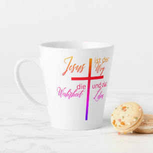 Tasse mit Kreuz – Jesus ist der Weg Latte Mug