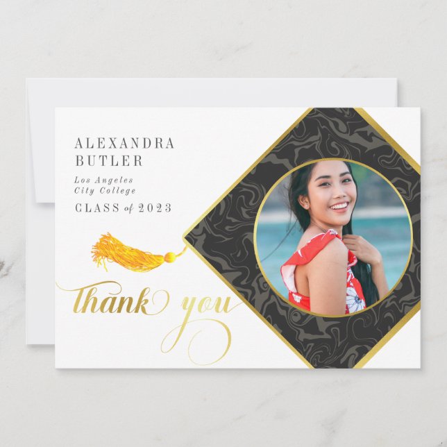 Tassel Class of 2023 Graduation Script Thank You Invitation (Front)