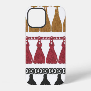 Tassel garland set. Isolated tassel fringe border  iPhone 12 Case