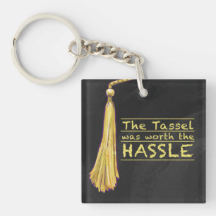 Tassel Hassle Gold Key Ring