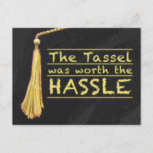 Tassel Hassle Gold Postcard