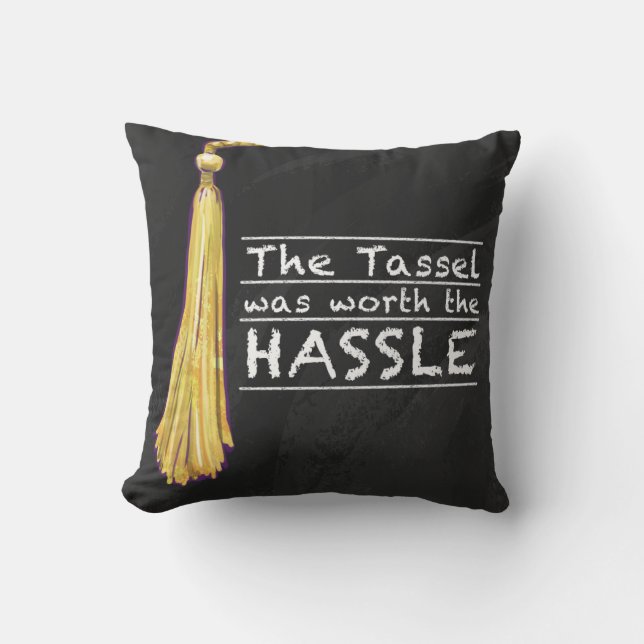 Tassel Hassle Silver Cushion (Front)