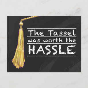 Tassel Hassle Silver Postcard