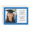 Tassel Photo Graduation Invitation Blue & White