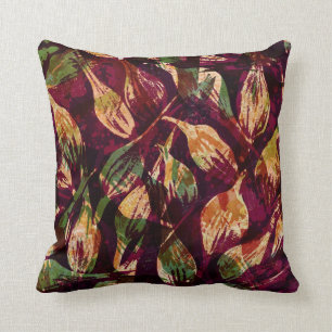 Tassel Sedge Seed Watercolor Print Cushion