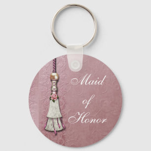 Tasseled Rose Dreams Key Ring