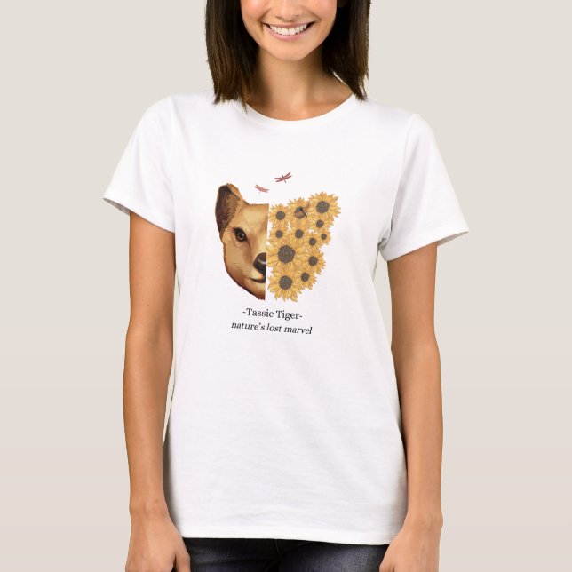 Tassie Tiger Thylacine Tasmanian Wolf T-Shirt (Front)