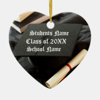 Tassle Cap Diploma Graduation Ceramic Tree Decoration