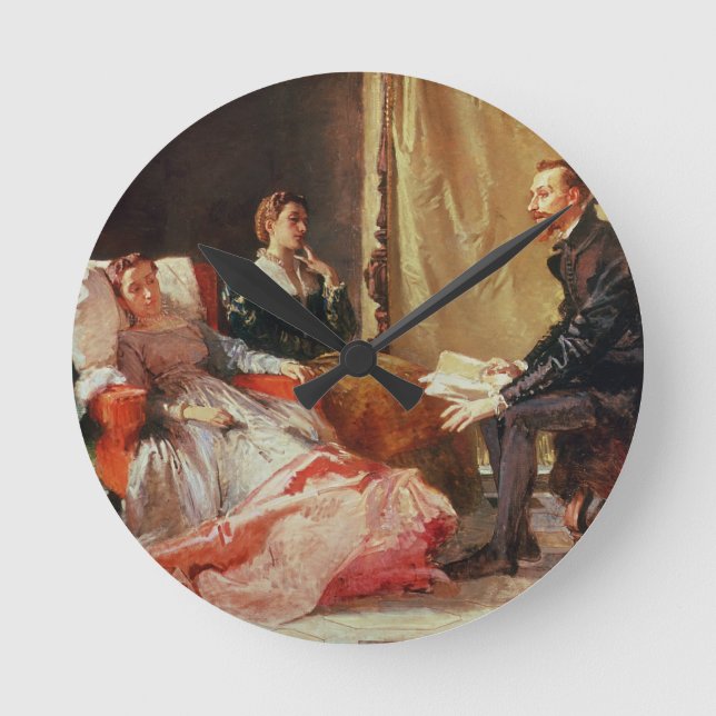 Tasso and Elenora D'Este Round Clock (Front)