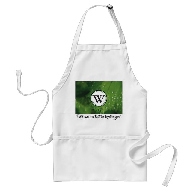 Taste And See Personalised MONOGRAM Psalm 34:8 Standard Apron (Front)