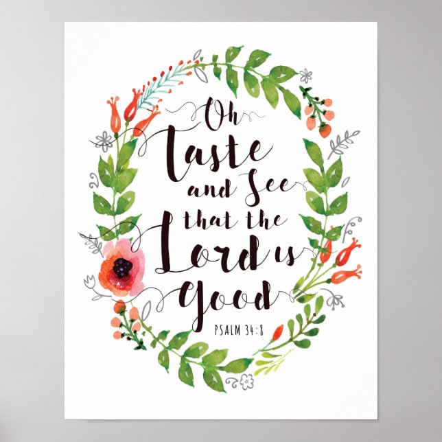 Taste and See The Lord is Good Art Print (Front)