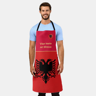 Taste of Home & Albanian Flag, Albania /Cooking Apron