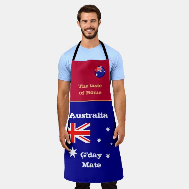 Taste of Home & Australian Flag /Australia Cooking Apron (Worn)