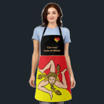 Taste of Home & Sicilian Flag, Sicily /Cooking Apron<br><div class="desc">Aprons (Cooking /Chefs): The taste of Home & Sicilian Flag,  Sicily - trendy kitchen fashion - Love my country,  travel,  holiday / foodie patriots</div>