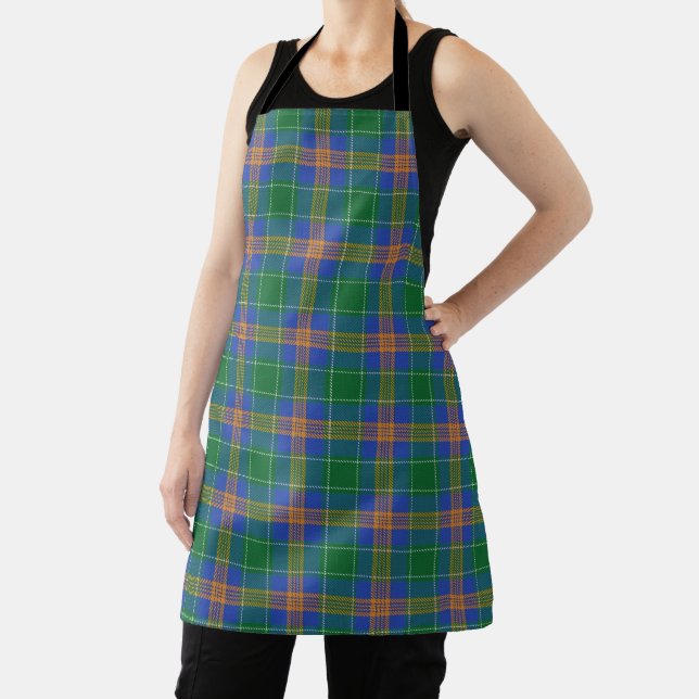 Taste of Ireland Clan McAuliffe Tartan Plaid Apron (Insitu)