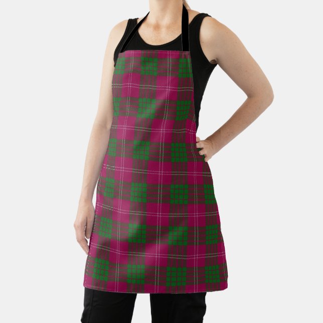 Taste of Scotland Clan Crawford Tartan Plaid Apron (Insitu)