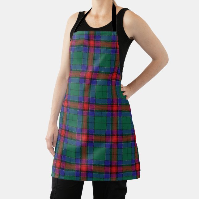 Taste of Scotland Clan Jardine Tartan Apron (Insitu)