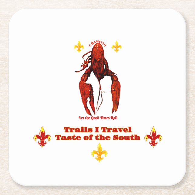 Taste of the South Square Paper Coaster (Front)