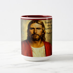 Taste & See that the Lord is good. Psalm 34:8 Two-Tone Coffee Mug