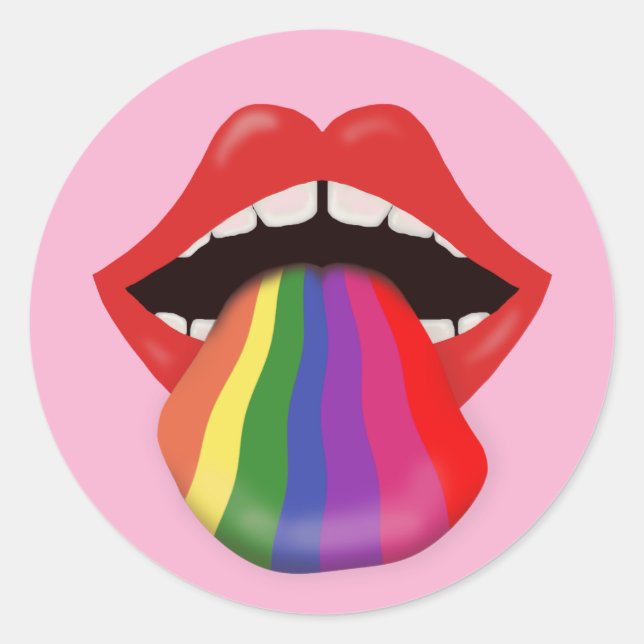 Taste The Rainbow Classic Round Sticker (Front)