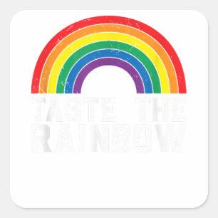 Taste the rainbow LGBT gay pride LGBTQ Gay Lesb Square Sticker