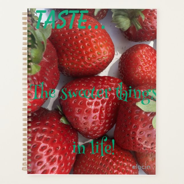 Taste the sweet things.. planner (Front)