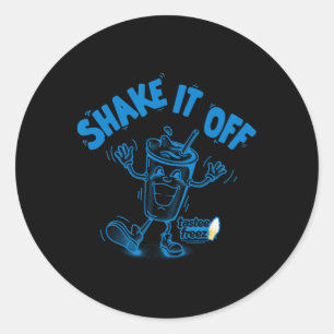 Tastee Freez Shake It Off Dancing Milkshake Vintag Classic Round Sticker