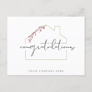 Tasteful Holiday Congratulations Postcard