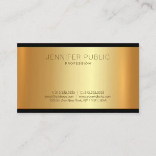 Tasteful Modern Gold Glamourous Professional Business Card
