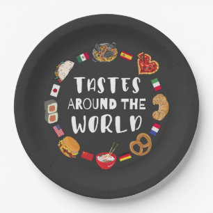 Tastes around the world paper plate