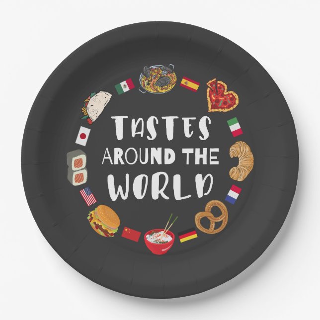 Tastes around the world paper plate (Front)