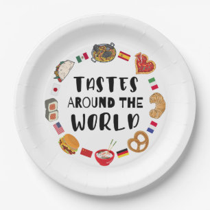 Tastes around the world paper plate