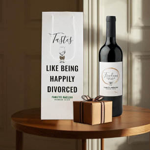Tastes Like Being Happily Divorced Wine Gift Bag
