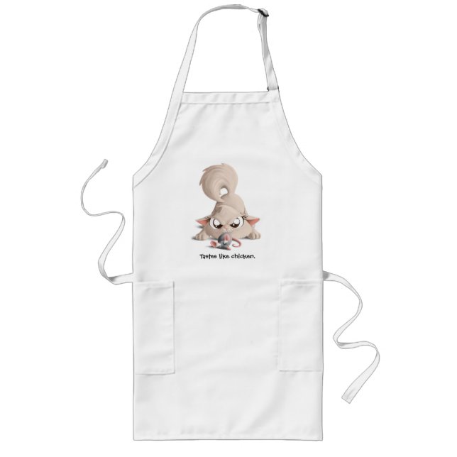 Tastes Like Chicken Cat Apron (Front)