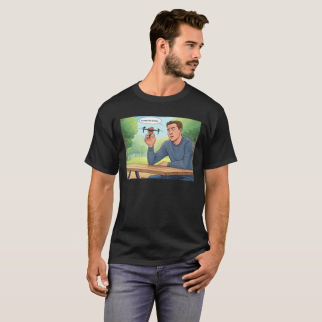 Tastes Like Chicken men black T-shirt (Front Full)