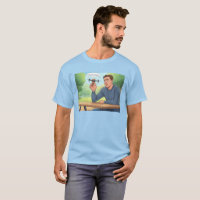 Tastes Like Chicken men blue T-shirt