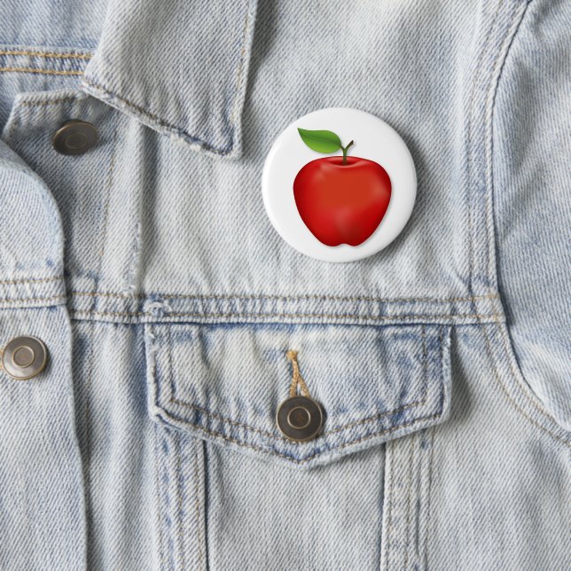 Tastes Like Fall Red  Delicious Apple  6 Cm Round Badge (In Situ)