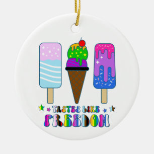 Tastes Like Freedom - LGBTQ+ Equality Silver Plate Ceramic Tree Decoration