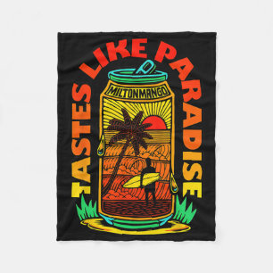 Tastes Like Paradise Milton Mango Surfing Sunset T Fleece Blanket