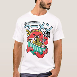 Tastiest Ramen Octopus – Kawaii Japanese Noodle T-Shirt