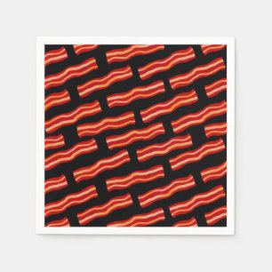 Tasty Bacon Strips Pattern Napkin