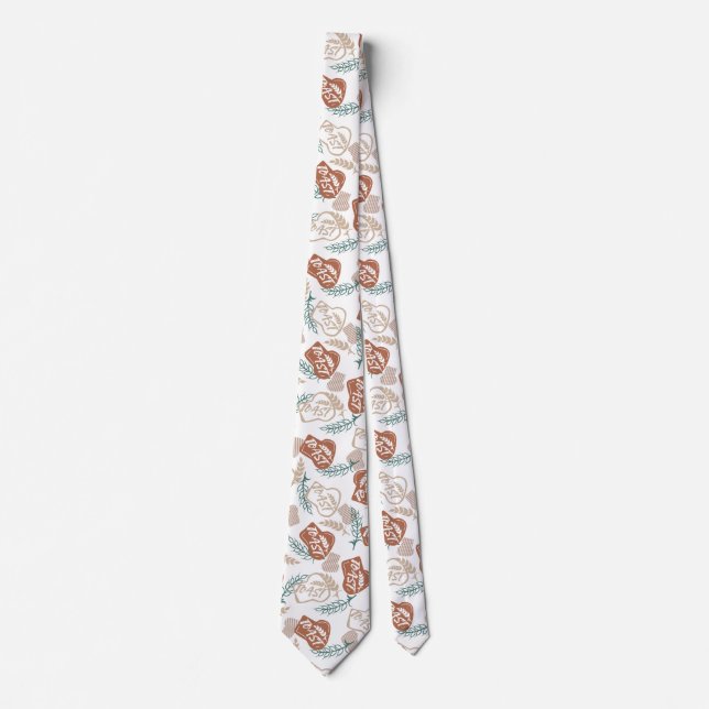 Tasty Bread Toast Pattern Neck Tie (Front)