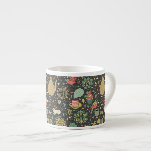 Tasty bright Tea Card Espresso Cup (Front Right)