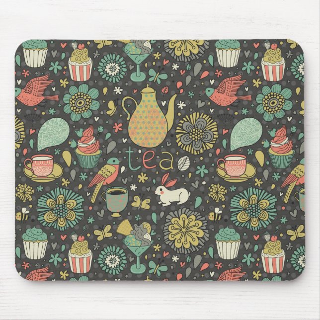 Tasty bright Tea Card Mouse Mat (Front)