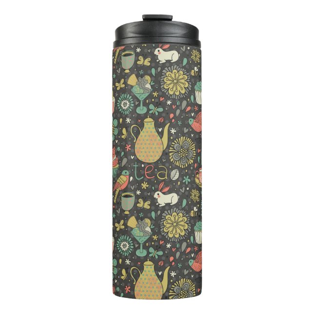 Tasty bright Tea Card Thermal Tumbler (Front)